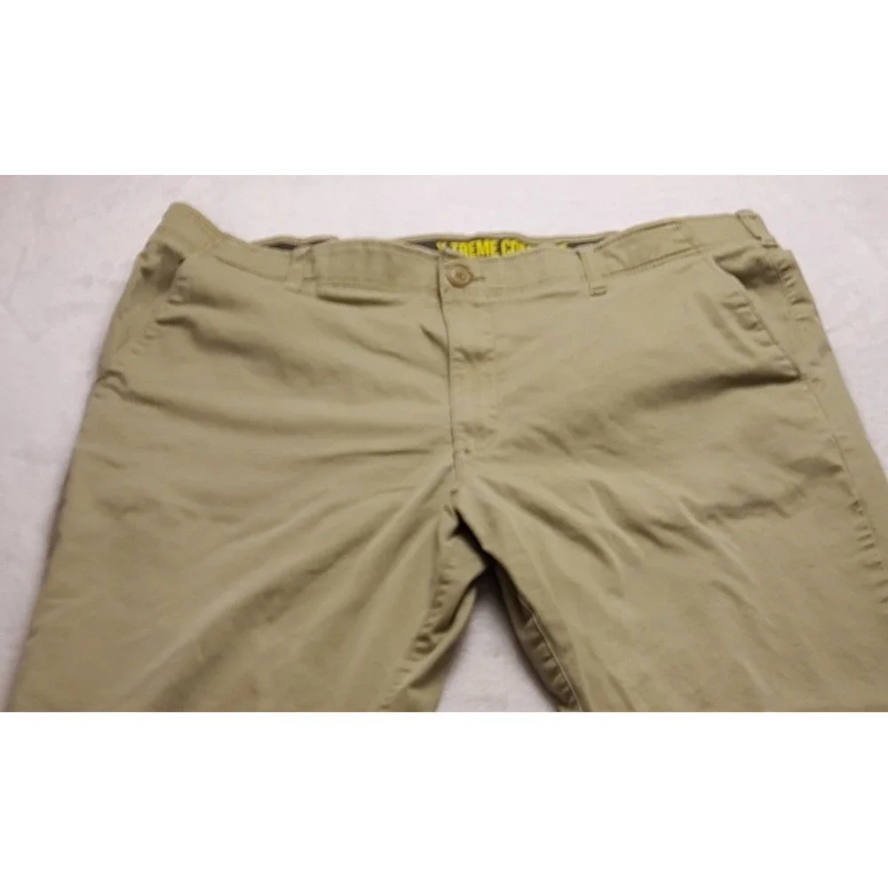 Lee X-Treme Comfort Men's Khaki Chino Pants Tan Straight Leg 39x30 Cotton blend